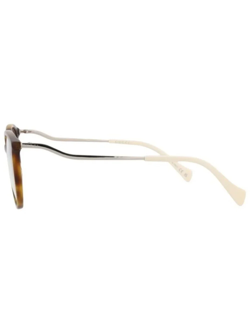 New Gucci Womens Round/Oval Havana Silver Transparent Fashion Designer Eyeglasse